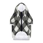 Shadow Grey Argyle Pattern Print Dog Zip Up Hoodie