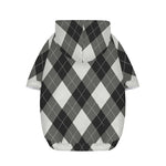 Shadow Grey Argyle Pattern Print Dog Zip Up Hoodie