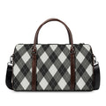 Shadow Grey Argyle Pattern Print Duffel Bag