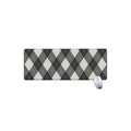 Shadow Grey Argyle Pattern Print Extended Mouse Pad