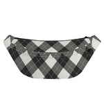 Shadow Grey Argyle Pattern Print Fanny Pack