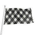 Shadow Grey Argyle Pattern Print Flag