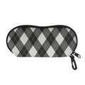 Shadow Grey Argyle Pattern Print Glasses Case