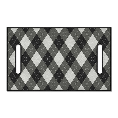 Shadow Grey Argyle Pattern Print Golf Cart Seat Cover