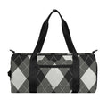 Shadow Grey Argyle Pattern Print Gym Bag