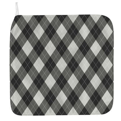 Shadow Grey Argyle Pattern Print Hand Towel