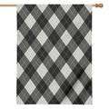 Shadow Grey Argyle Pattern Print House Flag