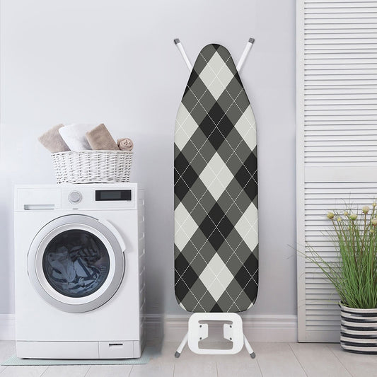 Shadow Grey Argyle Pattern Print Ironing Board Cover