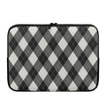 Shadow Grey Argyle Pattern Print Laptop Sleeve