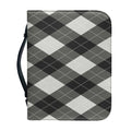 Shadow Grey Argyle Pattern Print Leather Bible Cover