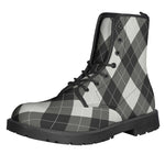 Shadow Grey Argyle Pattern Print Backpack