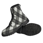 Shadow Grey Argyle Pattern Print Backpack