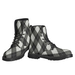 Shadow Grey Argyle Pattern Print Backpack