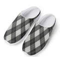Shadow Grey Argyle Pattern Print Mesh Casual Shoes