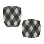 Shadow Grey Argyle Pattern Print Office Chair Cover