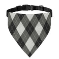 Shadow Grey Argyle Pattern Print Over The Collar Dog Bandana