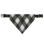 Shadow Grey Argyle Pattern Print Over The Collar Dog Bandana