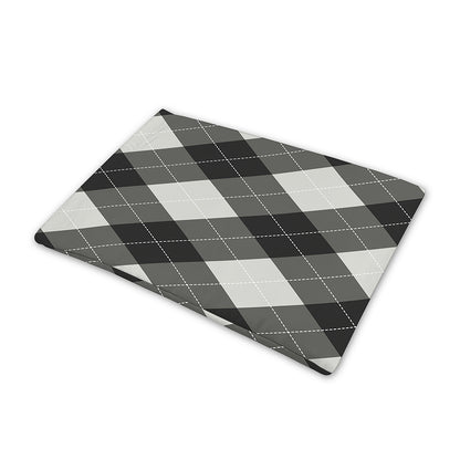Shadow Grey Argyle Pattern Print Pet Cooling Mat Cover