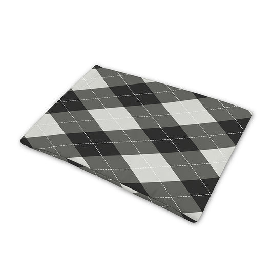 Shadow Grey Argyle Pattern Print Pet Cooling Mat Cover