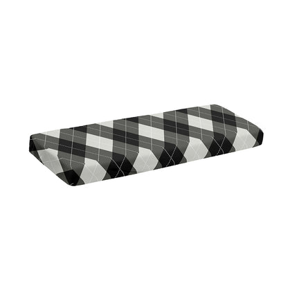 Shadow Grey Argyle Pattern Print Piano Keyboard Cover