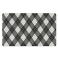 Shadow Grey Argyle Pattern Print Polyester Doormat