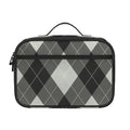 Shadow Grey Argyle Pattern Print Portable Lunch Bag