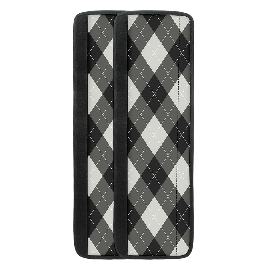 Shadow Grey Argyle Pattern Print Refrigerator Handle Covers