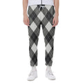 Shadow Grey Argyle Pattern Print Joggers