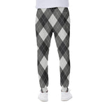 Shadow Grey Argyle Pattern Print Scuba Joggers