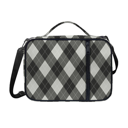 Shadow Grey Argyle Pattern Print Shoulder Strap Bible Bag