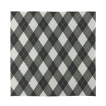 Shadow Grey Argyle Pattern Print Silk Bandana