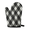 Shadow Grey Argyle Pattern Print Single Oven Mitt