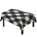 Shadow Grey Argyle Pattern Print Tablecloth