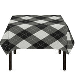 Shadow Grey Argyle Pattern Print Tablecloth