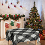 Shadow Grey Argyle Pattern Print Tablecloth