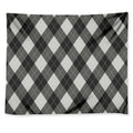 Shadow Grey Argyle Pattern Print Tapestry