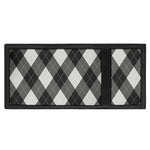 Shadow Grey Argyle Pattern Print Trifold Wallet