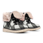Shadow Grey Argyle Pattern Print Winter Boots