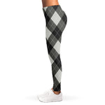 Shadow Grey Argyle Pattern Print Women's Leggings