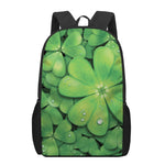 Shamrock Clover St. Patrick's Day Print 17 Inch Backpack