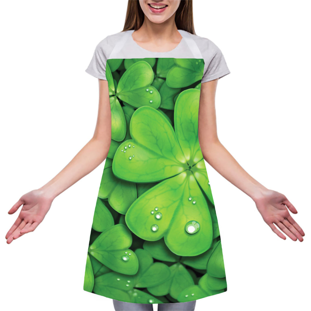 Shamrock Clover St. Patrick's Day Print Adjustable Apron