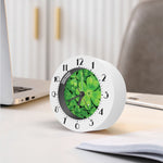 Shamrock Clover St. Patrick's Day Print Alarm Clock