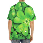 Shamrock Clover St. Patrick's Day Print Aloha Shirt