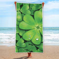 Shamrock Clover St. Patrick's Day Print Beach Towel