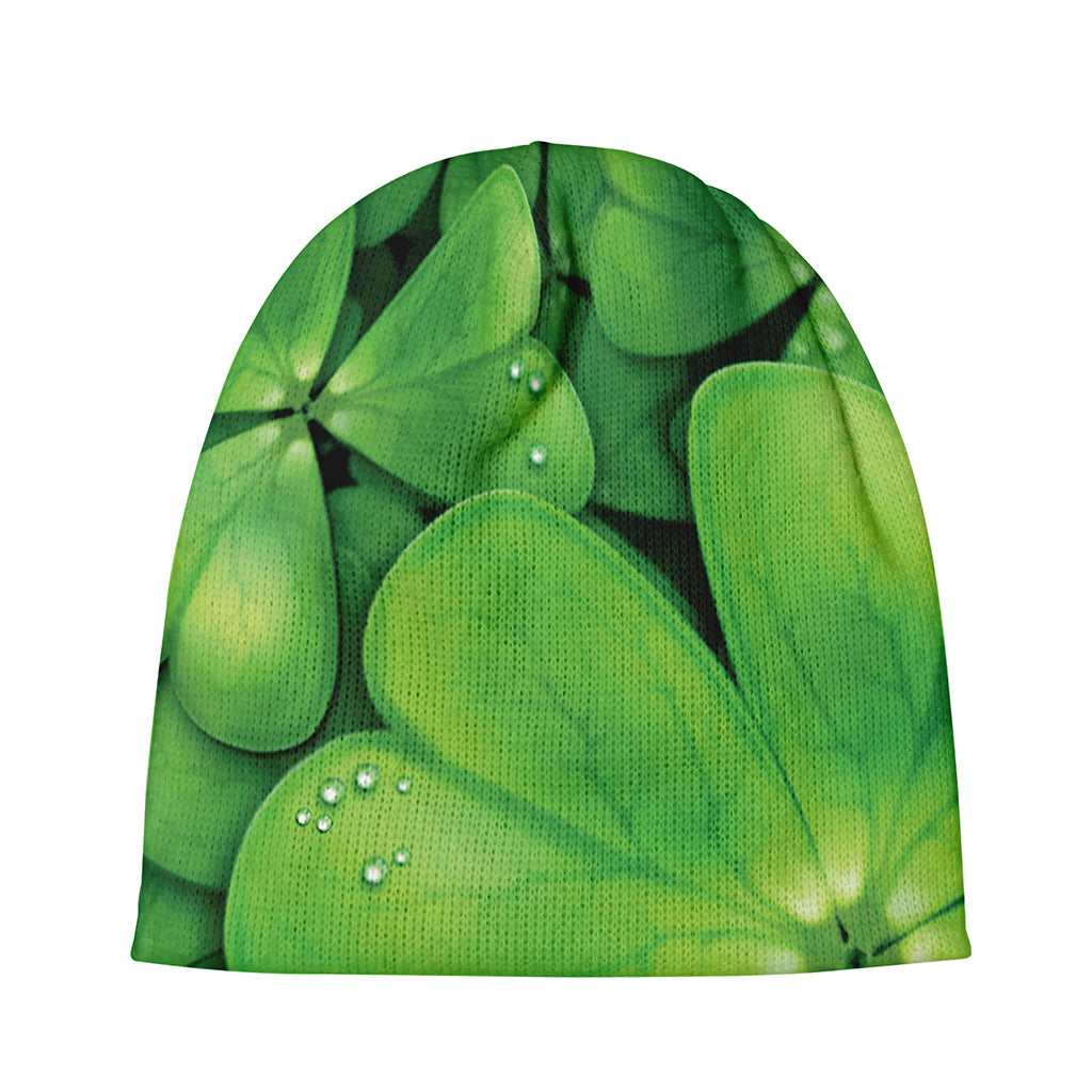 Shamrock Clover St. Patrick's Day Print Beanie