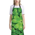 Shamrock Clover St. Patrick's Day Print Bib Apron With Pocket
