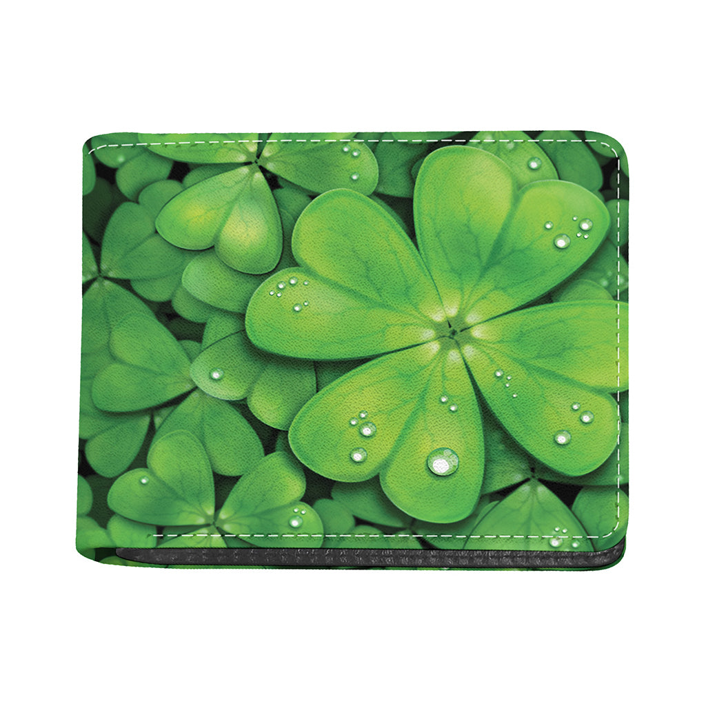 Shamrock Clover St. Patrick's Day Print Bifold Wallet