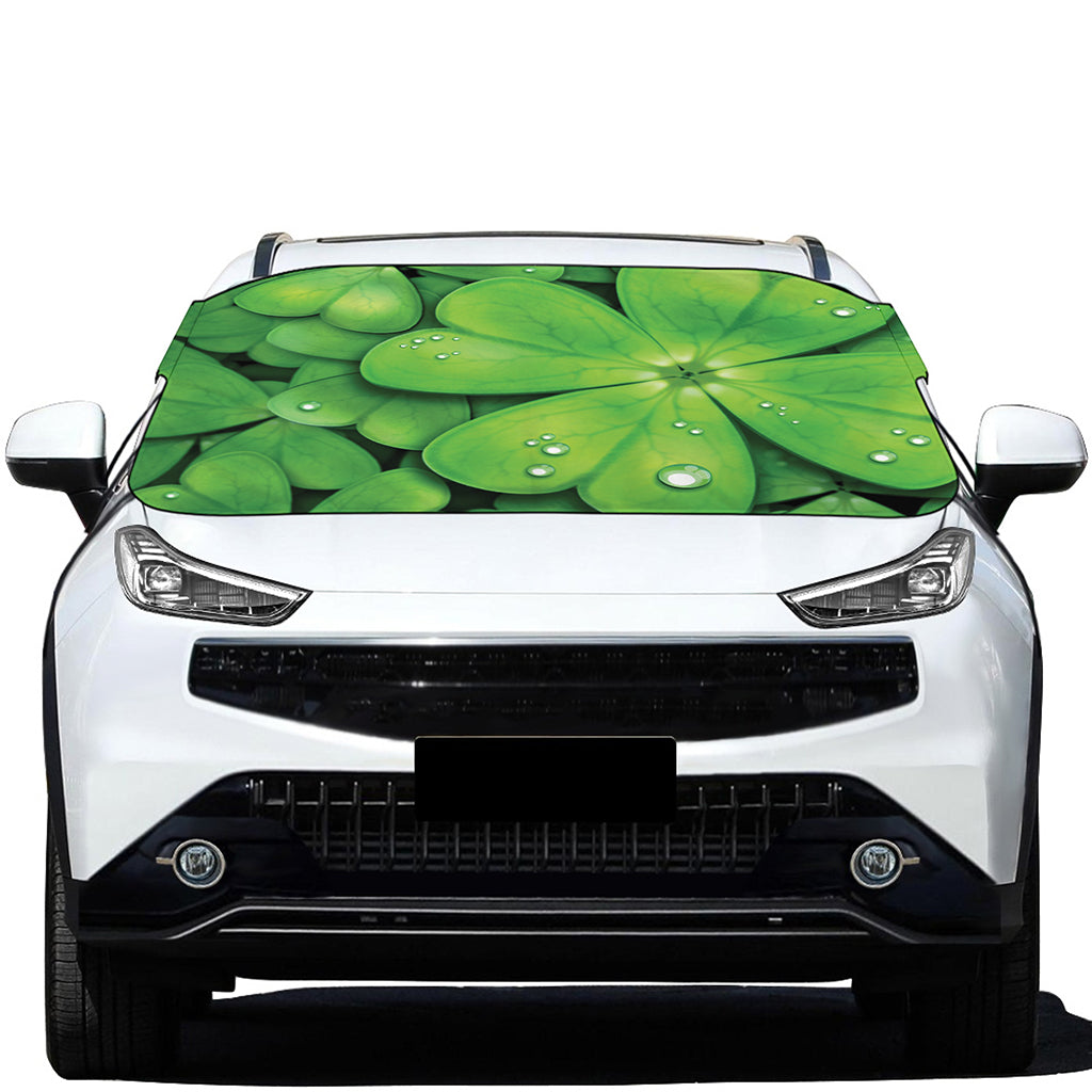 Shamrock Clover St. Patrick's Day Print Car Windshield Snow Cover