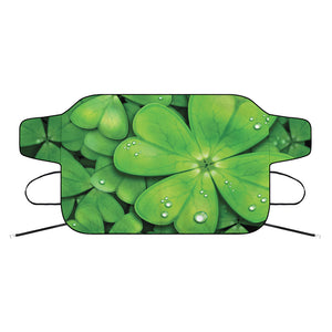 Shamrock Clover St. Patrick's Day Print Car Windshield Snow Cover