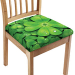 Shamrock Clover St. Patrick's Day Print Chair Cushion Cover